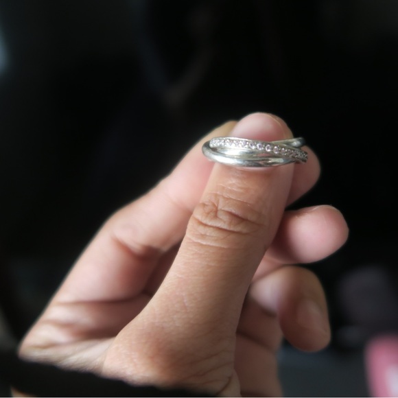 Diamond Nexus Ring with Pink Stones - Picture 1 of 1